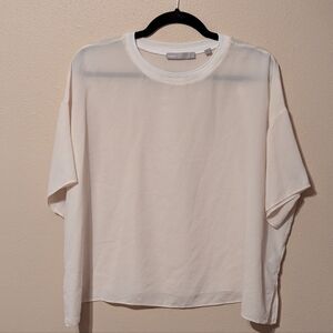 Sheer Ivory Boxy VINCE Top